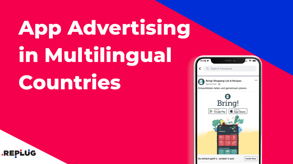 Advertising mobile app in multilingual countries